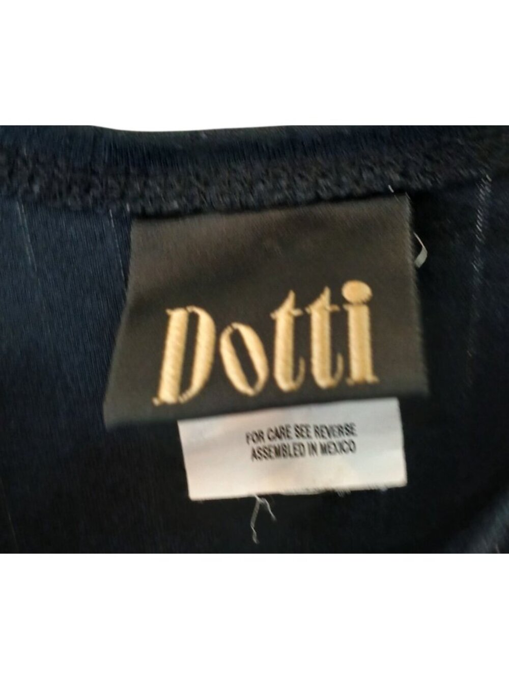 Dotti Black Sleeveless Size Large Tank Dress / Coverup Cotton Blend Ribbed #D-20 - Picture 2 of 8